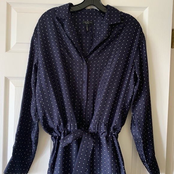 Rag & Bone Navy Polka Dot Silk Arthur Jumpsuit 4 - Picture 14 of 14
